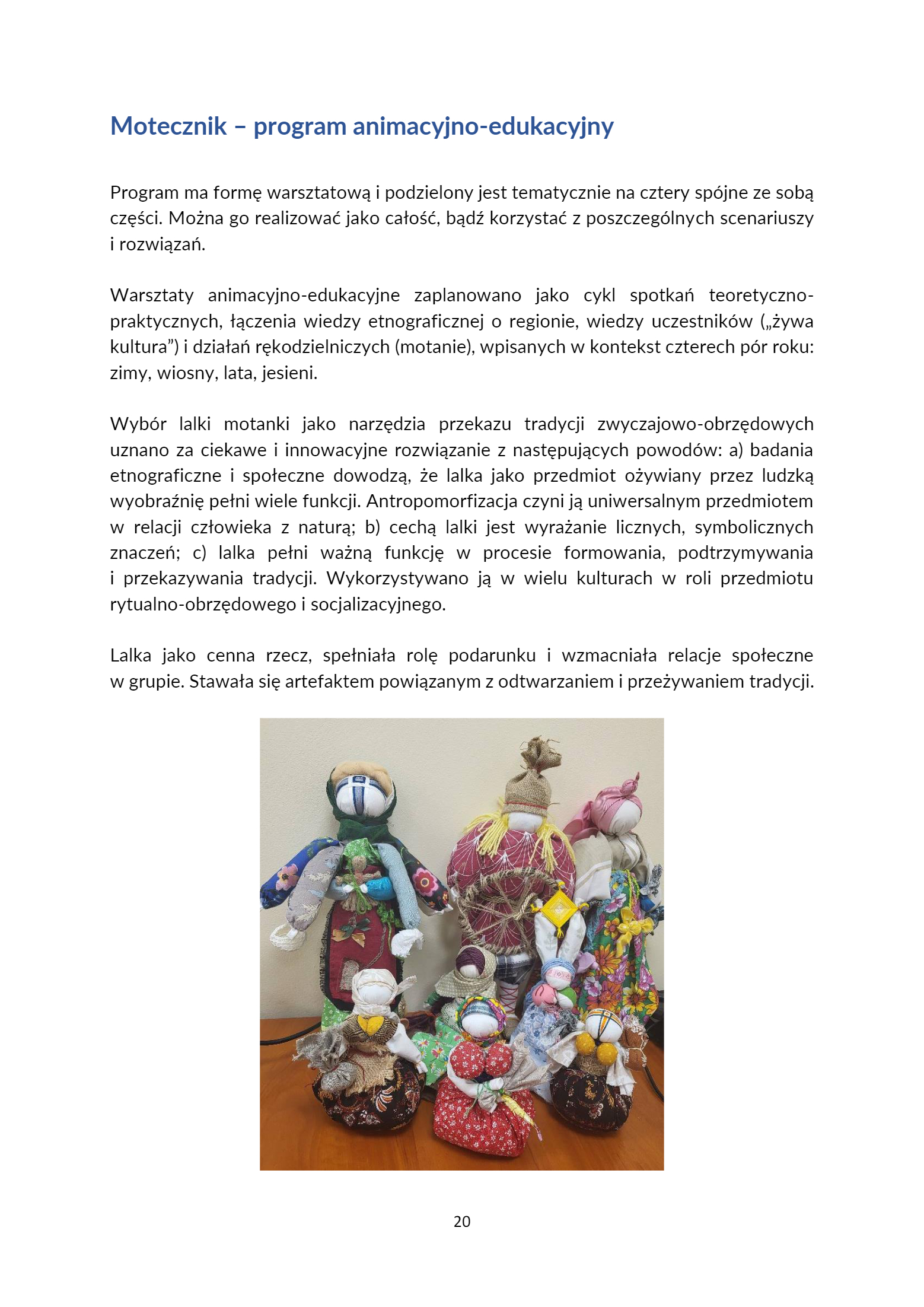 MOTECZNIK – AGRARNE KOŁO ROKU PROGRAM ANIMACYJNO-E - strona 20