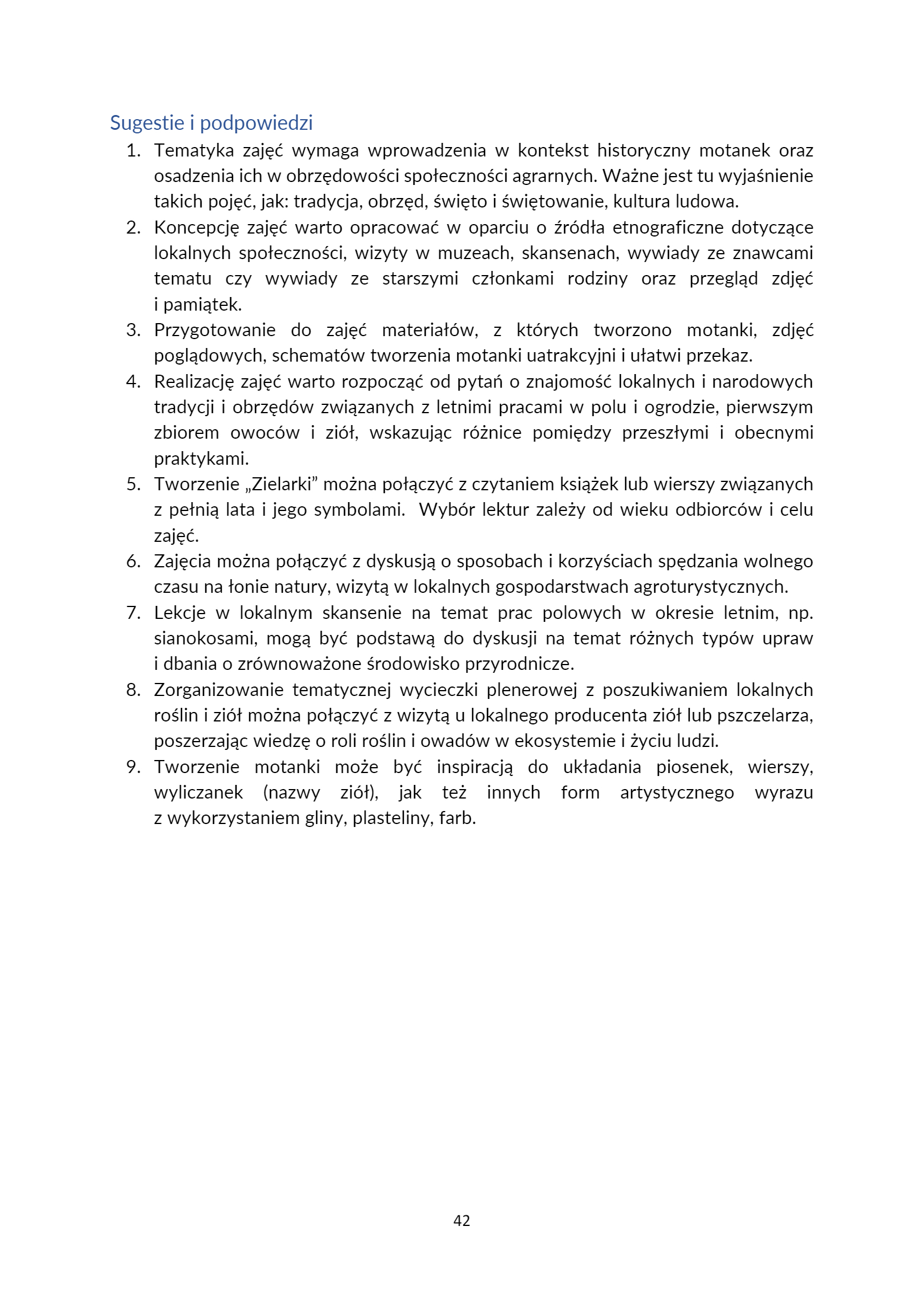 MOTECZNIK – AGRARNE KOŁO ROKU PROGRAM ANIMACYJNO-E - strona 42