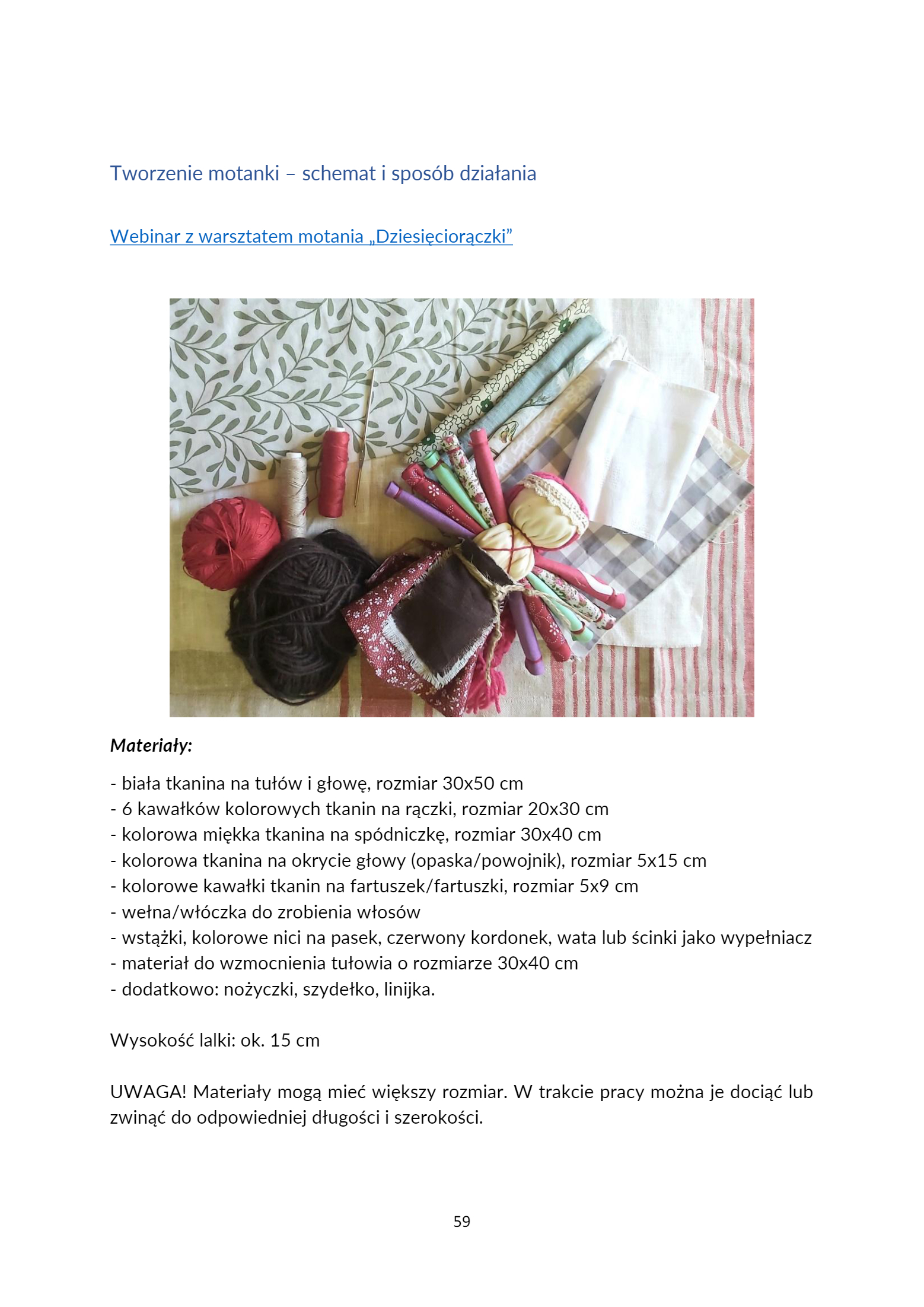 MOTECZNIK – AGRARNE KOŁO ROKU PROGRAM ANIMACYJNO-E - strona 59