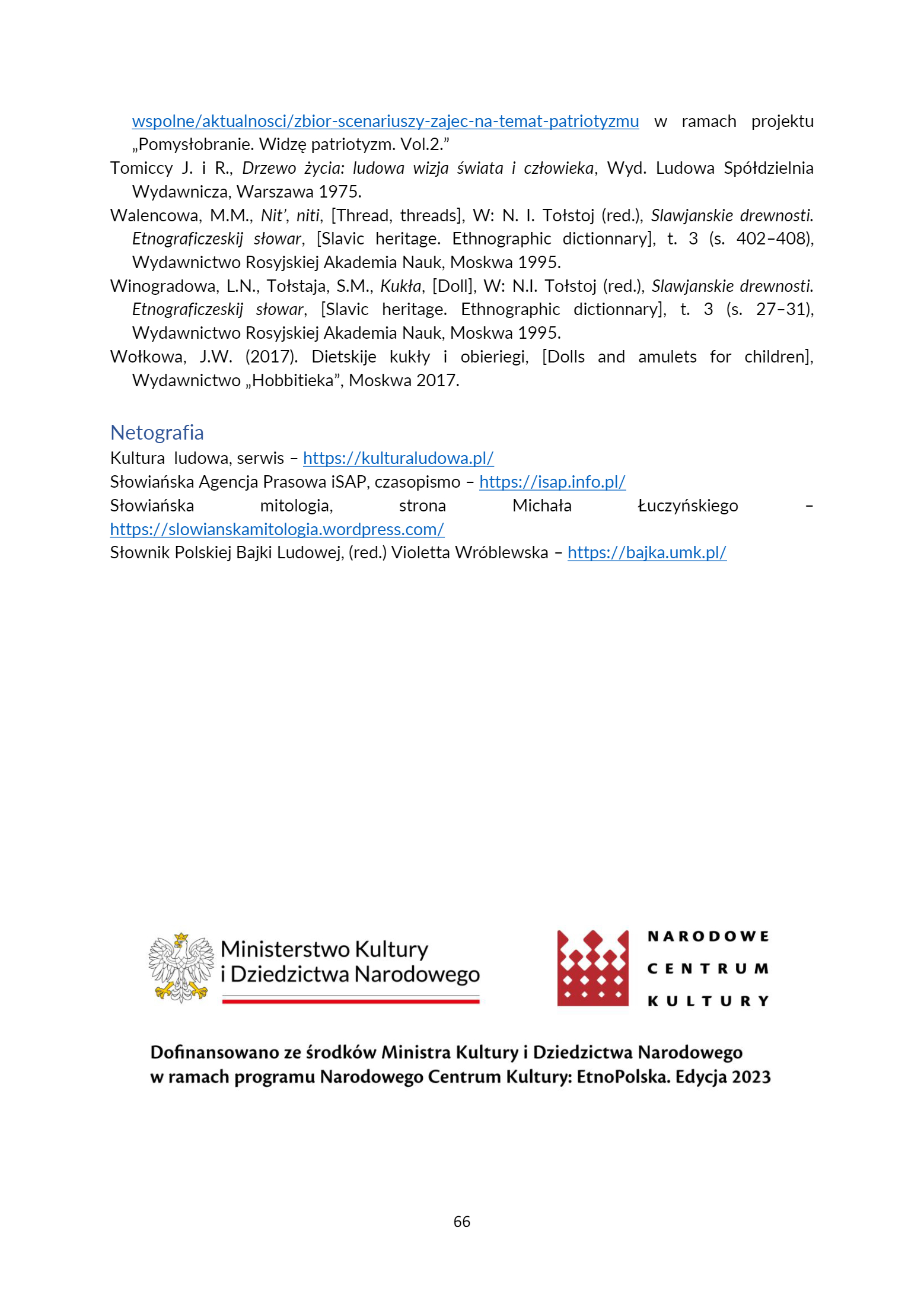 MOTECZNIK – AGRARNE KOŁO ROKU PROGRAM ANIMACYJNO-E - strona 66